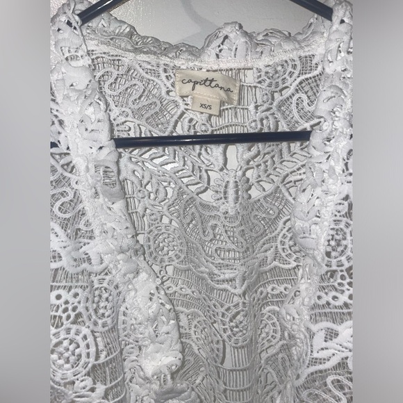 New Capittana Margot Bridal Lace Mini Swim Cover-Up Crochet🤍XS/S Limited Edition - Picture 11 of 16